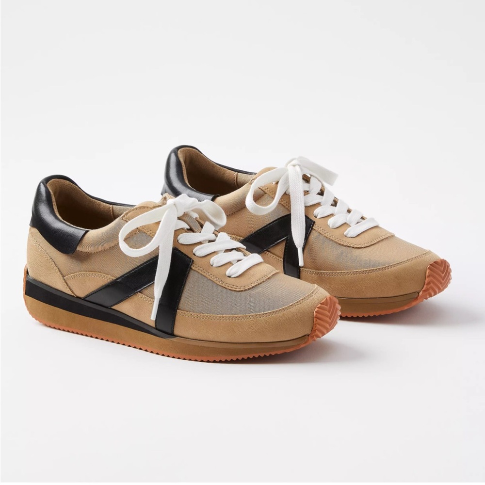 Anne Taylor Loft Tan and Black Sneakers